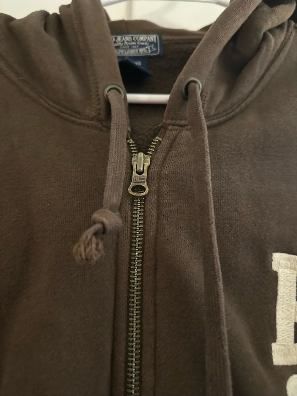 Ralph Lauren RL67 Brown Zip-Up Hoodie
